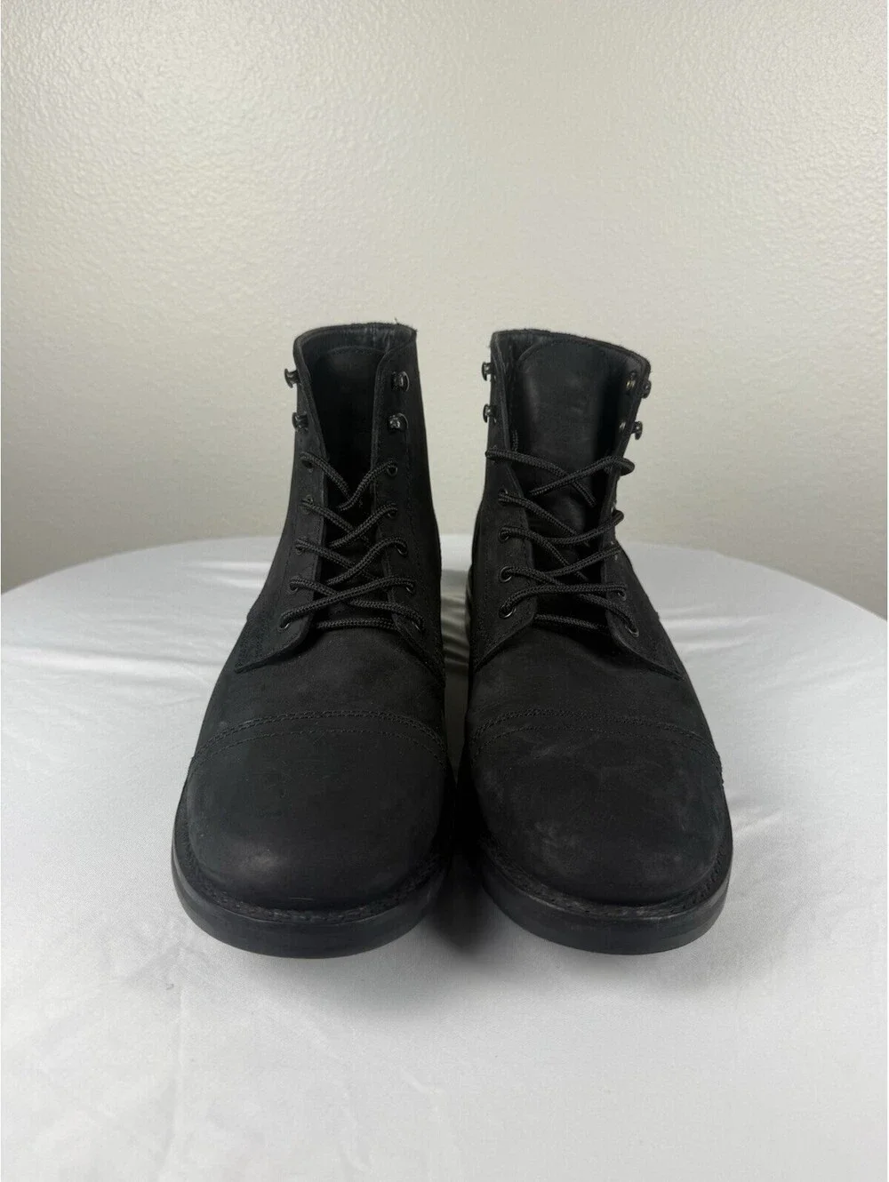 Thursday Boot Co Everyday Mens 8.5 Black Leather Cap Toe Lace Up Boots